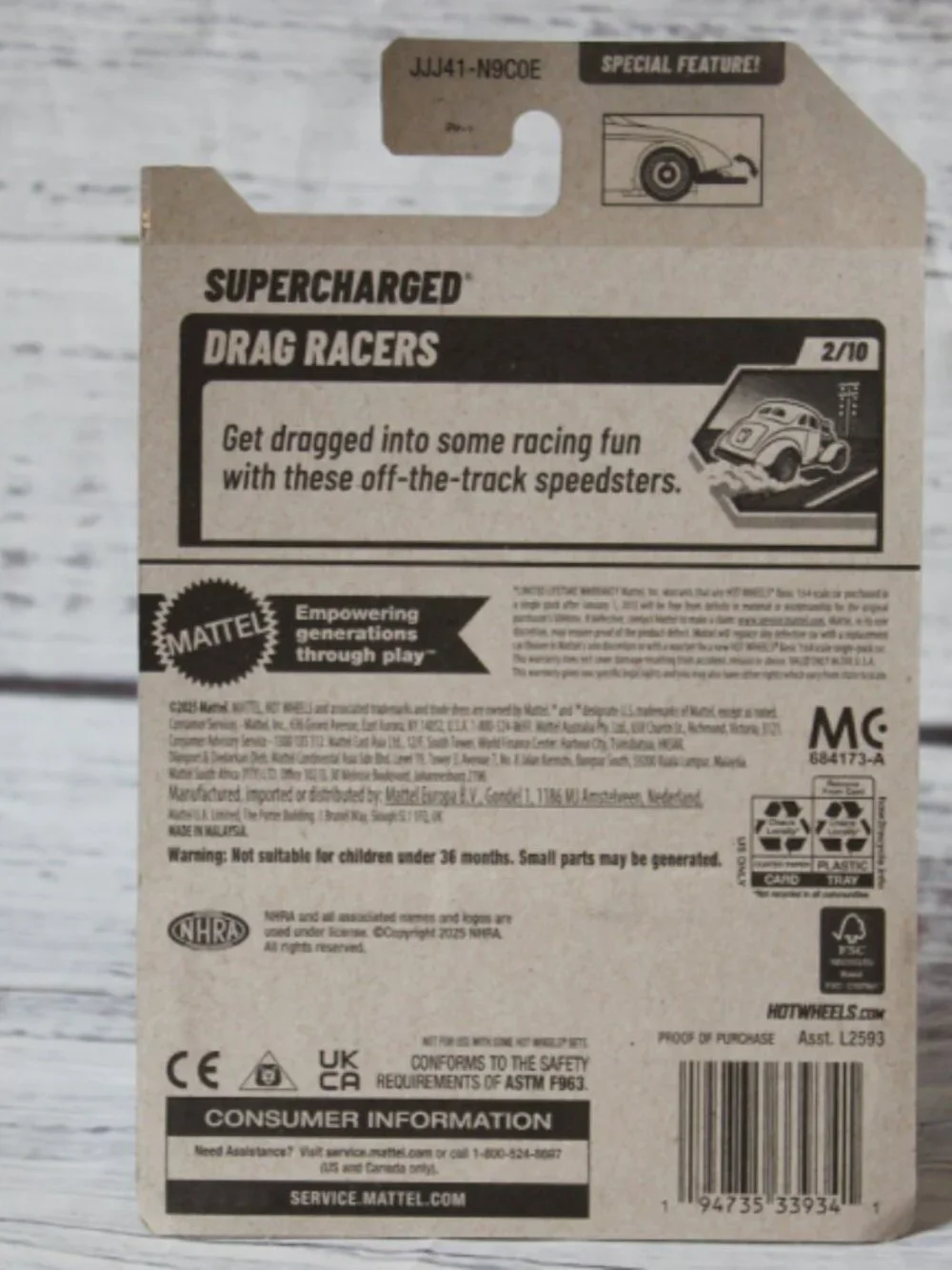 Hot Wheels 2026 NHRA 75th Anniversary Red Supercharged 77/250 Drag Racers 2/10